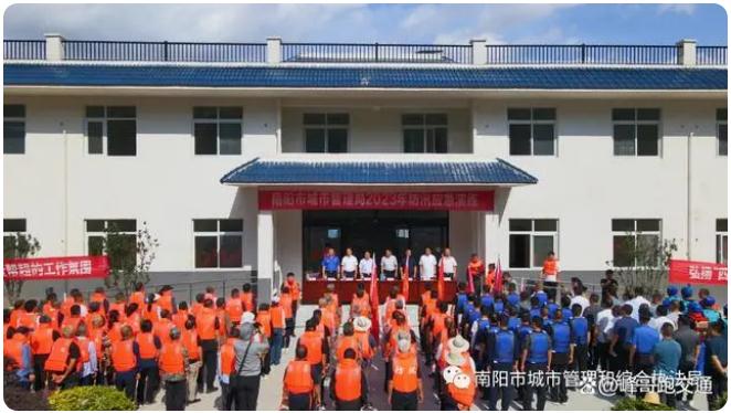南陽市城市管理局|防汛演練筑防線，未雨綢繆礪精兵